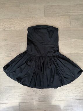 NWT Abercrombie & Fitch Black Strapless Bubble Mini Cocktail Dress